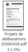Conseil municipal du 23/04/2009 : Déliberations