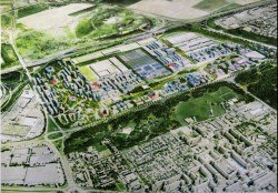  Vision du projet d'urbanisation "La Fabrique" soutenu par PSA (cabinet Constructa Urban Systems)