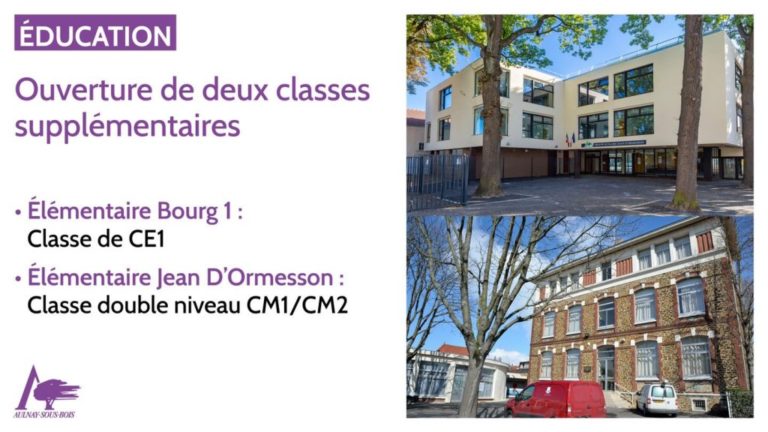 Ouverture de 2 classes supplémentaires  MonAulnay.com – Le blog d