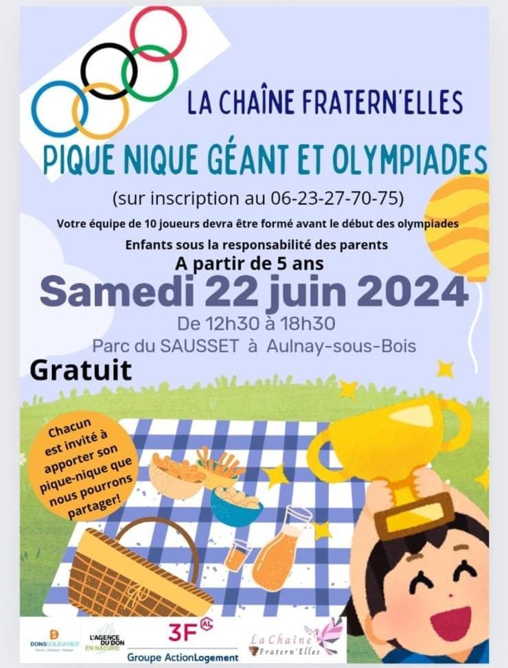 Pique-nique de la chaîne fratern'elles le 22 juin au Sausset ...