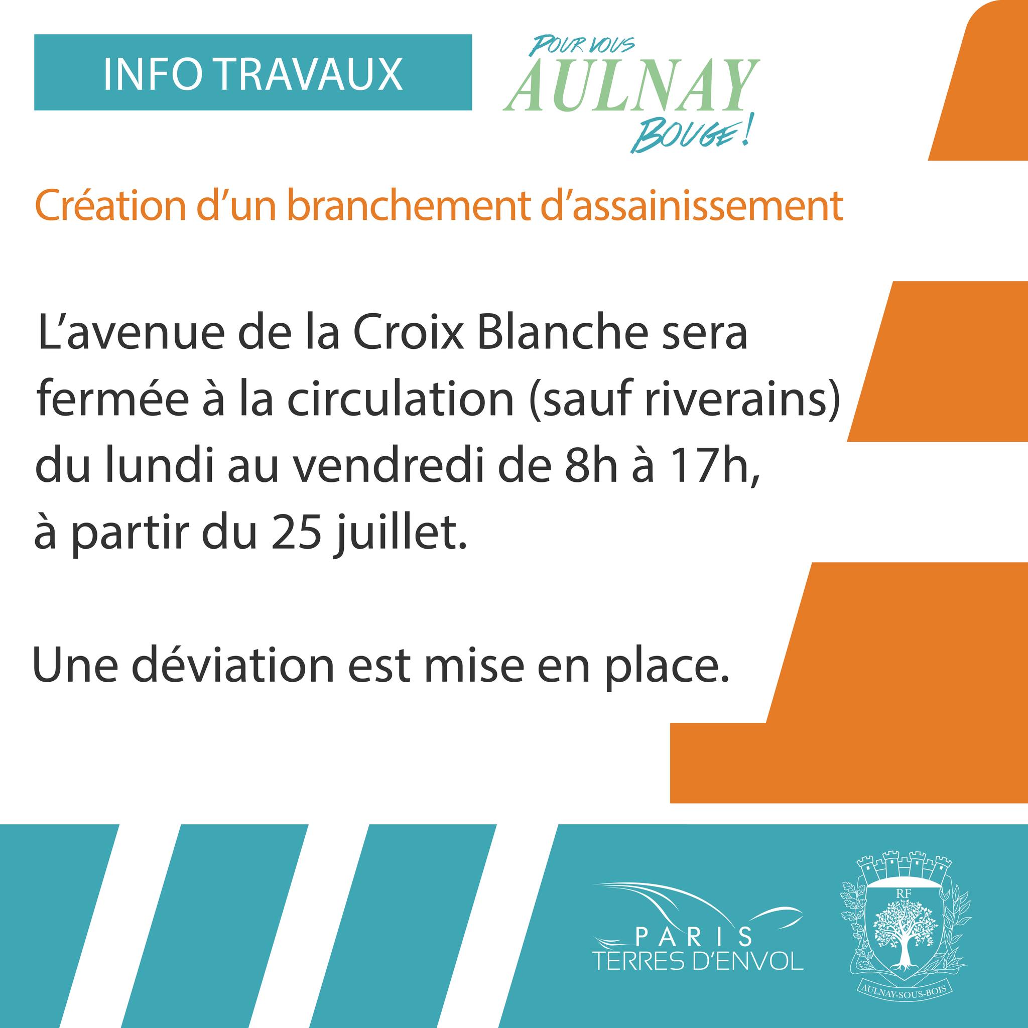 L'avenue de la Croix Blanche fermée du lundi au vendredi à partir du 25 ...