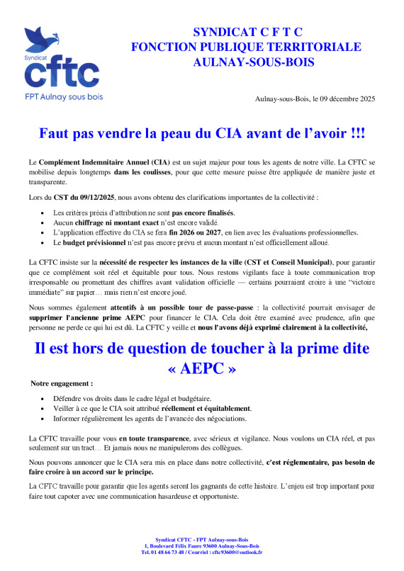 thumbnail of Tract CFTC faut pas vendre la peau du CIA avant de l’avoir 09 12 2025